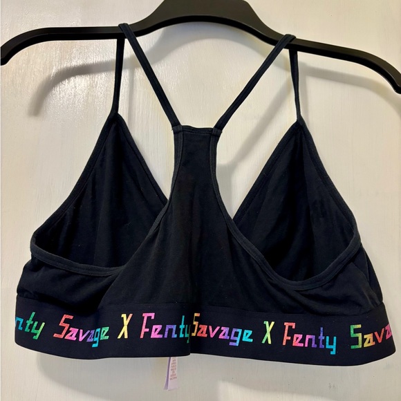 Fenty x Savage Sports Bra Bralette black rainbow metallic shimmer colors size XL - Picture 2 of 4
